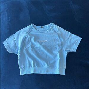 Alphalete Sky Blue Short Sleeve Top